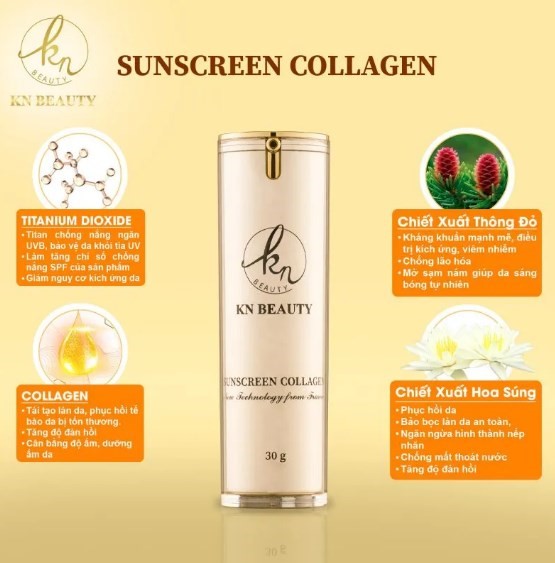 Kem chống nắng KN Beauty chống nắng và cung cấp Collagen