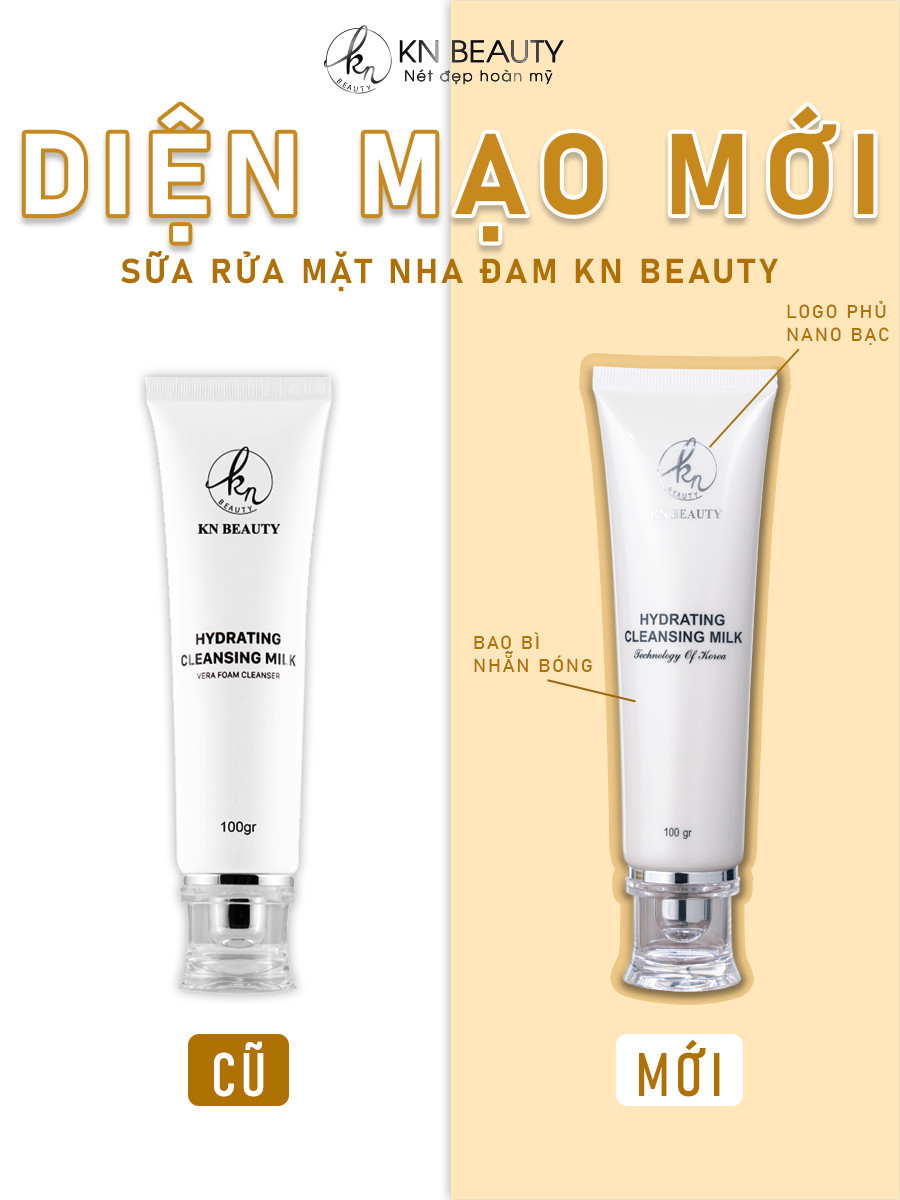 sữa rửa mặt kn beauty thay đổi diện mạo mới