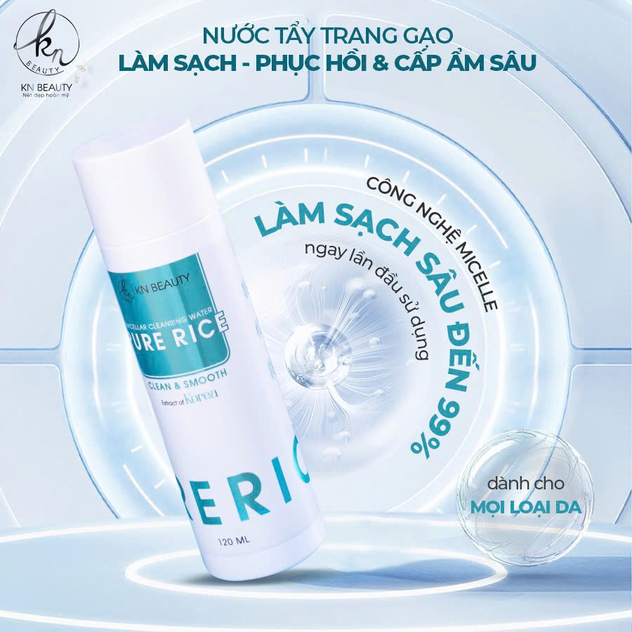 Tẩy Trang Gạo Pure Rice Làm Sạch Da Sâu và Mịn Màng