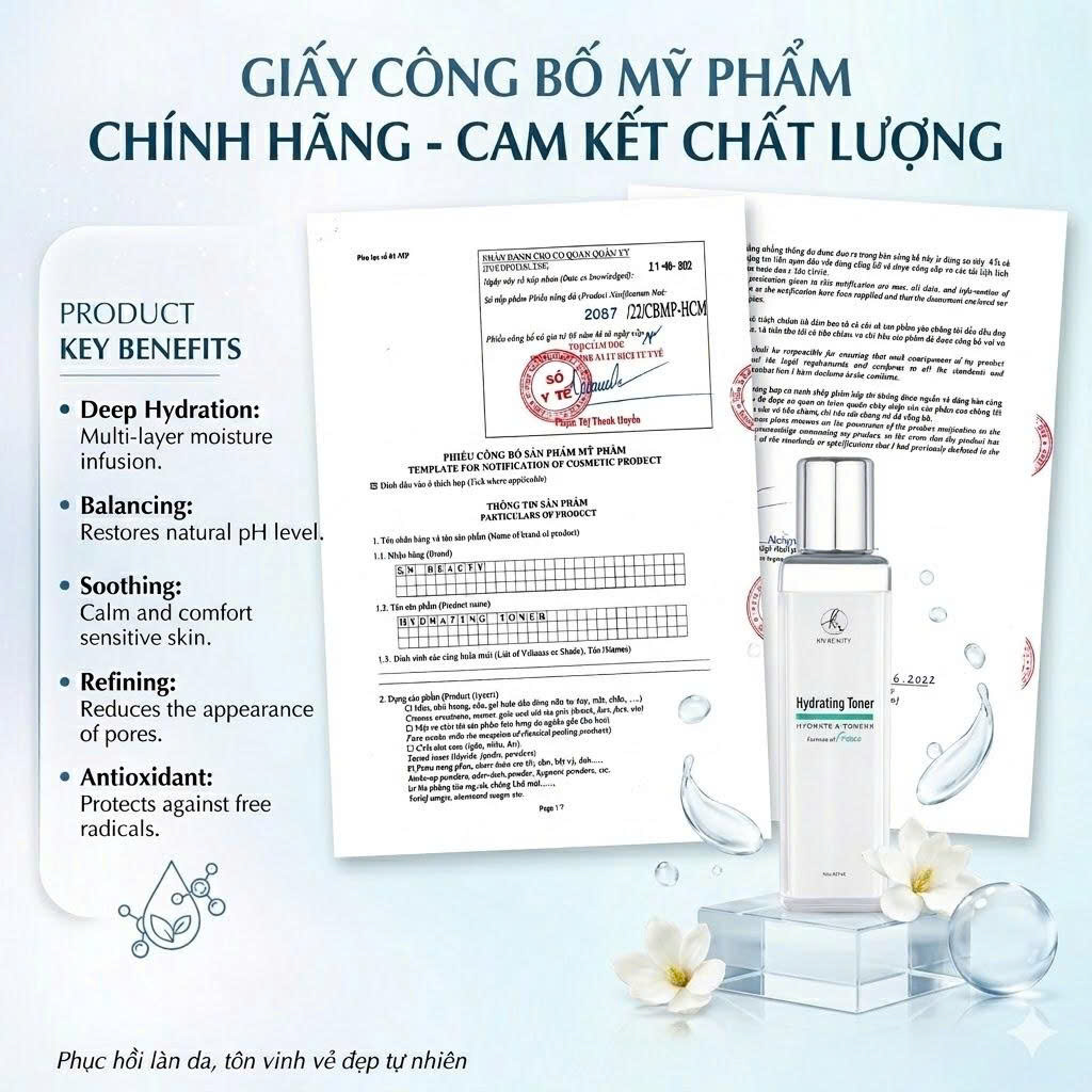 Giấy Công Bố Chính Hãng Từ KN Beauty - Cam Kết Chất Lượng